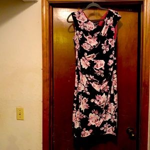 Connected Apparel Navy Blue and Pink dress